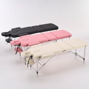 YOUNIKE Portable Massage Table Professional Aluminum Alloy 3 Folding with Backrest Lightweight Height Adjustable Lash Bed Facial Spa Beauty Salon Tattoo Home Fully Accessories Pink - Image 7