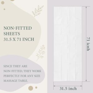 100 PCS Disposable Massage Table Sheets 71x31.5 inch, Disposable Bed Sheets, Disposable Sheets, White Massage Bed Cover, Massage Bed Sheets, Spa Sheets for Esthetician Bed, Hotel, Beauty - Image 3