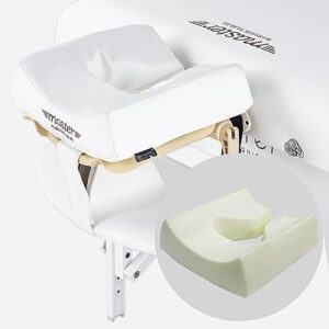 Master Massage 31" Montclair Pro Portable Massage Table Package, Memory Foam Cushioning, Reiki Panels, Shiatsu Cable Release- Tattoo Table, Spa Bed, Facial Bed - White - Image 3