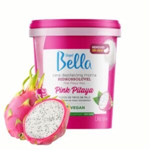 Depil Bella Brazilian Paste Full Body Sugar Wax Pink Pitaya | Hair Removal for Professional or Personal Use | 100% Natural, Vegan, Organic | For All Skin Types | 2.87lbs