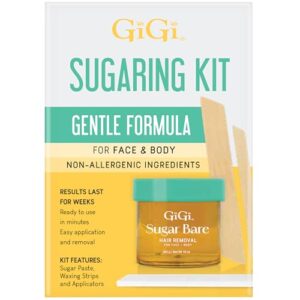 GiGi Sugar Bare Sugaring Kit - Gentle Formula, For Face and Body, with Non-Allergenic Ingredients, 1-pack