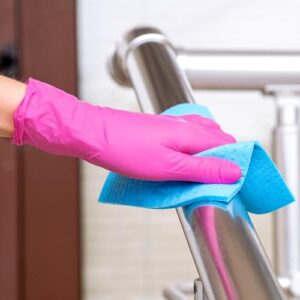 SwiftGrip Powder-Free Nitrile Gloves, X-Small, 100ct Box - 3-mil, Disposable, Latex-Free, for Kitchen, Cleaning, Estheticians, Hair Stylist - Pink/Fuchsia - Image 6