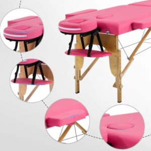 BestMassage Massage Bed Portable Massage Table 24 inche Wide Lash Bed Heigh Adjustable 2 Folding Spa Table with Non-Woven Bag for Spa Footmassage Facial CareSpa Tattoo - Image 4