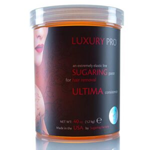 Sugaring Paste Luxury Pro – Organic Hair Removal - Hard - Paste for Brazilian Bikini 40 oz / 2.5 lbs - Sugar Wax Hair Remover - Professional Skills Required
