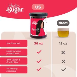 Smooth by Hello Sugar | Full-Body Sugar Wax | Sugar Waxing for Hair Removal | Salon-Quality, Natural, Vegan Sugaring Kit | Follow Instructions Carefully | 100% Cruelty-Free (2 lbs 4 oz) - Image 4