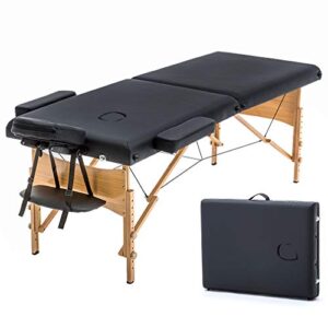 BestMassage Massage Bed Portable Massage Table 28 inche Wide Lash Bed Heigh Adjustable 2 Folding Spa Table with Non-Woven Bag for Spa Footmassage Facial CareSpa Tattoo - Image 1