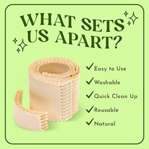 MOOM Hair Removal Wax Strips, 48 Count - Reusable & Washable Polycotton Strips for Maximum Hair Removal, Perfect for Bikini Zone, Leg, Eyebrows, Body & Face - Unisex Use - Image 3
