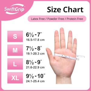 SwiftGrip Nitrile Exam Gloves, 4 Mil, Small, Cherry Blossom, Food Safe Gloves Disposable Latex Free, Powder Free for Cleaning Supplies, Esthetician, Hair Dye, Tattoo Supplies (Box of 100) - Image 8