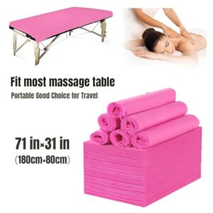 SHENKUAI 100 PCS Disposable Massage Table Sheets Spa Bed Covers 71"x31" -Non Woven Fabric Waterproof Protector for Waxing, Tattoo, Beauty Salon,Facial, Esthetician Table Bed (Pink) - Image 7