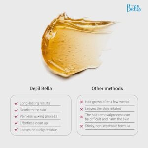 DEPIL BELLA Brazilian Sugar Wax, Hair Removal Wax for Personal & Professional Use, Organic, Natural, Vegan, Washable, All Skin Types - 2.87lbs - Image 4