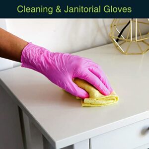 Fuchsia Hot Pink Nitrile Disposable Gloves - 50 Count - 3 Mil Nitrile Gloves Medium - Powder and Latex Free Rubber Gloves - Surgical Medical Exam Gloves - Food Safe Cooking Gloves - Image 4