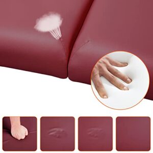 Yaheetech Massage Table Portable Lash Beds Spa Bed Massage Couch Foldable Spa Tables Adjustable 2 Fold with Non-Woven Bag 24 inch, Burgundy - Image 7