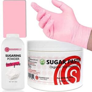 Bikini Sugaring Brazilian hair removal Package with Paste, Drying Powder, Applicator, Gloves by Sugaring NYC