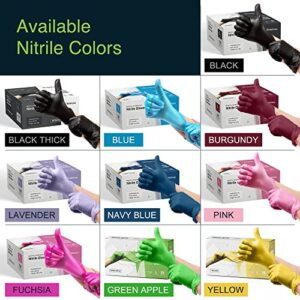 Fuchsia Hot Pink Nitrile Disposable Gloves - 50 Count - 3 Mil Nitrile Gloves Medium - Powder and Latex Free Rubber Gloves - Surgical Medical Exam Gloves - Food Safe Cooking Gloves - Image 7