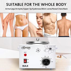 Single Wax Warmer Professional Electric Wax Heater Machine for Hair Removal, Large Waxing Pot Paraffin Facial Skin Body SPA Salon Equipment with Adjustable Temperature Set - Image 4