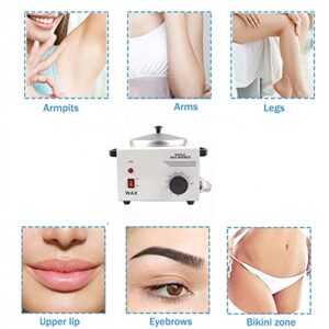 Single Pot Wax Warmer Professional Electric Wax Heater Machine Facial Skin SPA Equipment with Adjustable Temperature Set with Wood Craft Sticks（50 Pcs） - Image 6