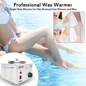Single Wax Warmer Professional Electric Wax Heater Machine for Hair Removal, Large Waxing Pot Paraffin Facial Skin Body SPA Salon Equipment with Adjustable Temperature Set - Image 7