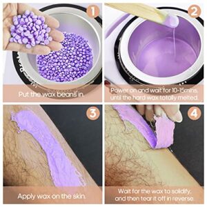 Adoture 1.2L Double Wax Warmer Machine for Hair Removal, Professional Electric Wax Heater with Adjustable Temperature, Including 40PCS Wooden Wax Sticks - Image 5