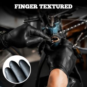 TitanFlex Disposable Nitrile Exam Gloves - 6-mil, Black, Small 100-ct Box, Heavy Duty, Latex Free, Food Safe for Cooking & Food Prep - Image 3
