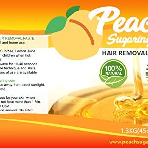 Sugaring Paste Soft - Peach Sugaring Organic Hair Removal Wax 45 Oz. - Image 2