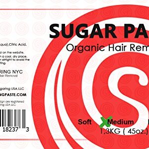 Sugaring Paste - Medium Grade Universal Paste for Large Areas, Back, Shoulders, Arms, Legs + Glove Set - Image 3