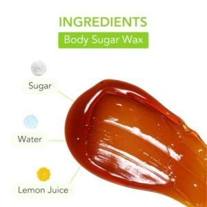 Sugar Me Smooth Body Sugar Wax Kit – Gentle On Skin And Less Painful Hair Removal In A Simple System, No Strips, No Heat, Water Soluble All-Natural Solution For All Skin & Hair Types - Image 3