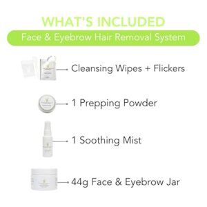 Sugar Me Smooth Face & Eyebrow Sugar Wax Kit – Gentle On Skin And Less Painful Hair Removal In A Simple System, No Strips, No Heat, Water Soluble All-Natural Solution For All Skin & Hair Types - Image 4