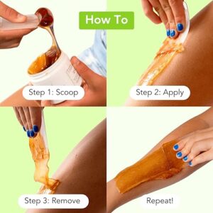 Sugar Me Smooth Body Sugar Wax Kit – Gentle On Skin And Less Painful Hair Removal In A Simple System, No Strips, No Heat, Water Soluble All-Natural Solution For All Skin & Hair Types - Image 4