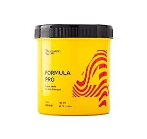 Sugaring Paste FORMULA PRO for Hair Removal FIRM for Brazilian Bikini and Underarms, Sugar Wax Kit for Hot Weather 49 oz / 3lb